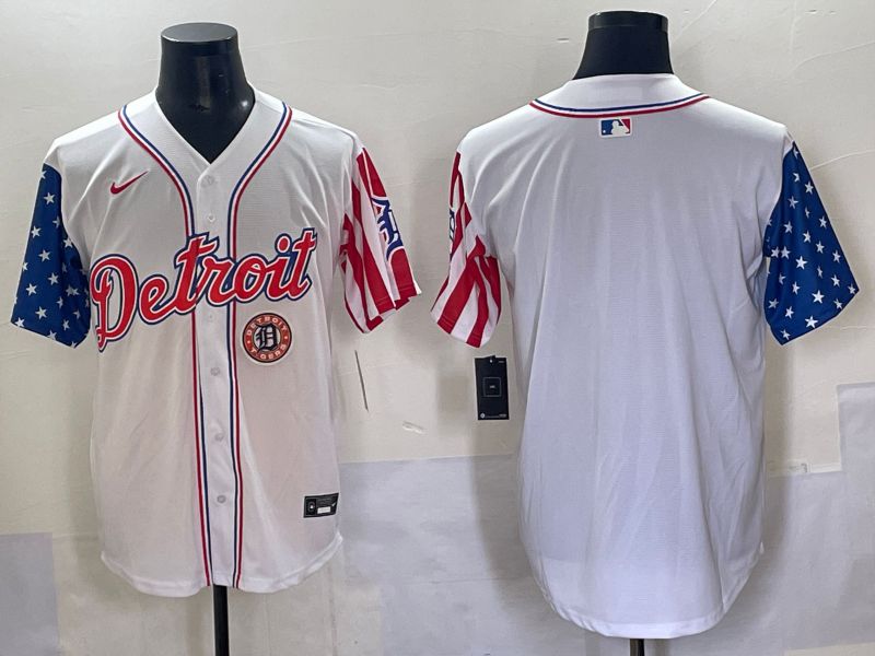 Men 2025 Detroit Tigers Blank White a generation of national flags Joint Name Nike MLB Jersey style 3